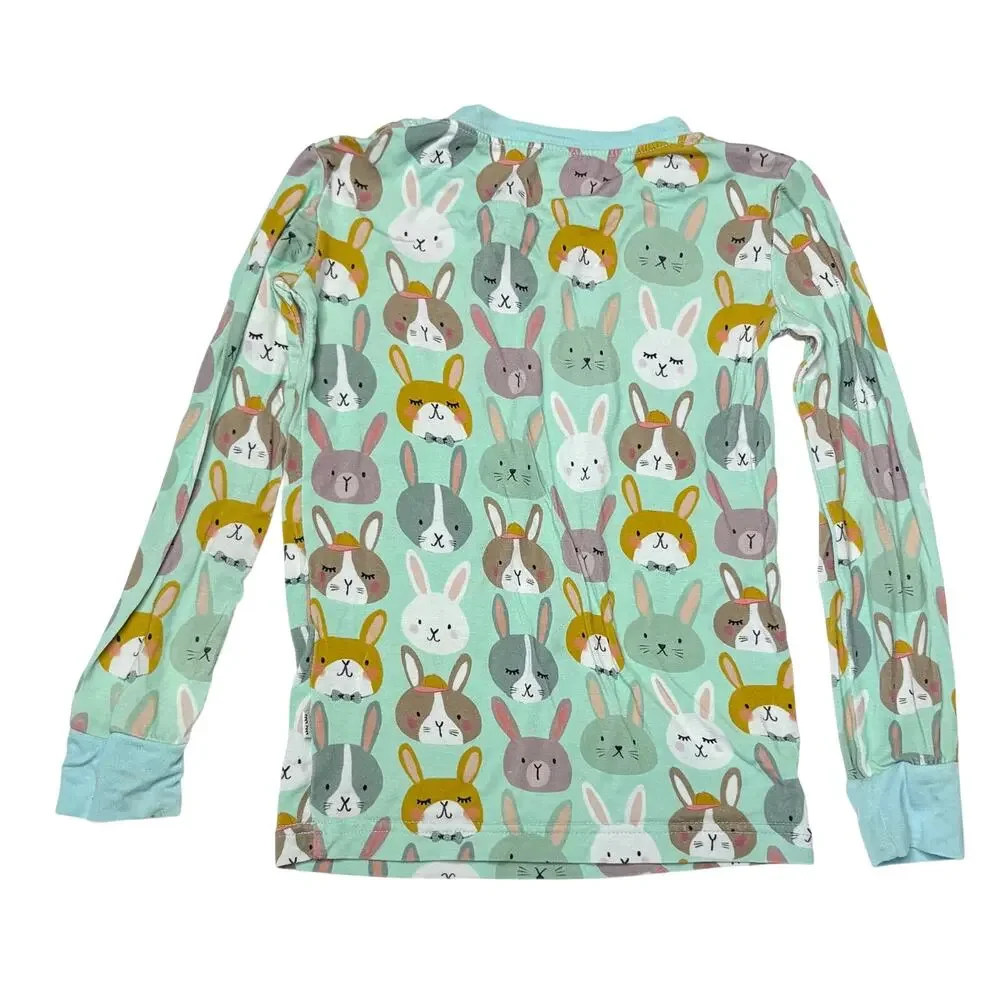 Little Sleepies Bamboo Rad Rabbits Pajama Pants Set Toddler 3T Easter Whimsygoth